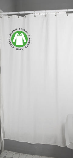 Organic Cotton Shower Curtain – Bath, Tub + Stall Sizes
