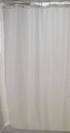 Cotton Shower Curtain – White or Natural, Bath, Tub + Stall Sizes