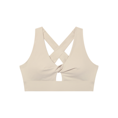 Loki & Ivy Women's Twist Front V-Neck Sports Bra
