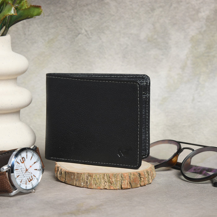 Classic Black Leather Wallet for Dad