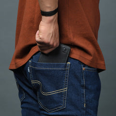 Classic Black Leather Wallet for Dad