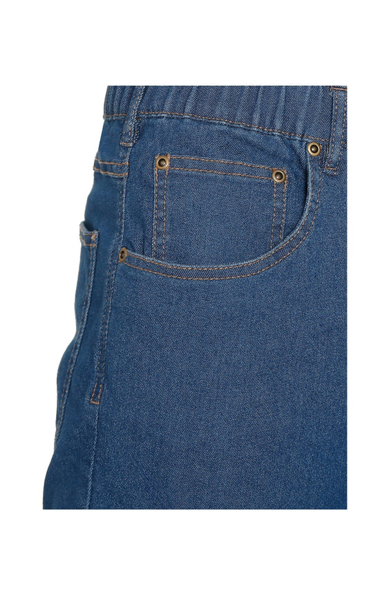Men’s Lightweight Casual Elastic Waist Pull-On Jeans – Denim & Twill Pants with Easy Fit