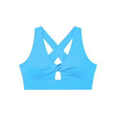 Loki & Ivy Women's Twist Front V-Neck Sports Bra