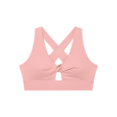 Loki & Ivy Women's Twist Front V-Neck Sports Bra