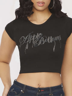 Chain Reaction Baby Tee - Black