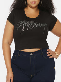 Chain Reaction Baby Tee - Black