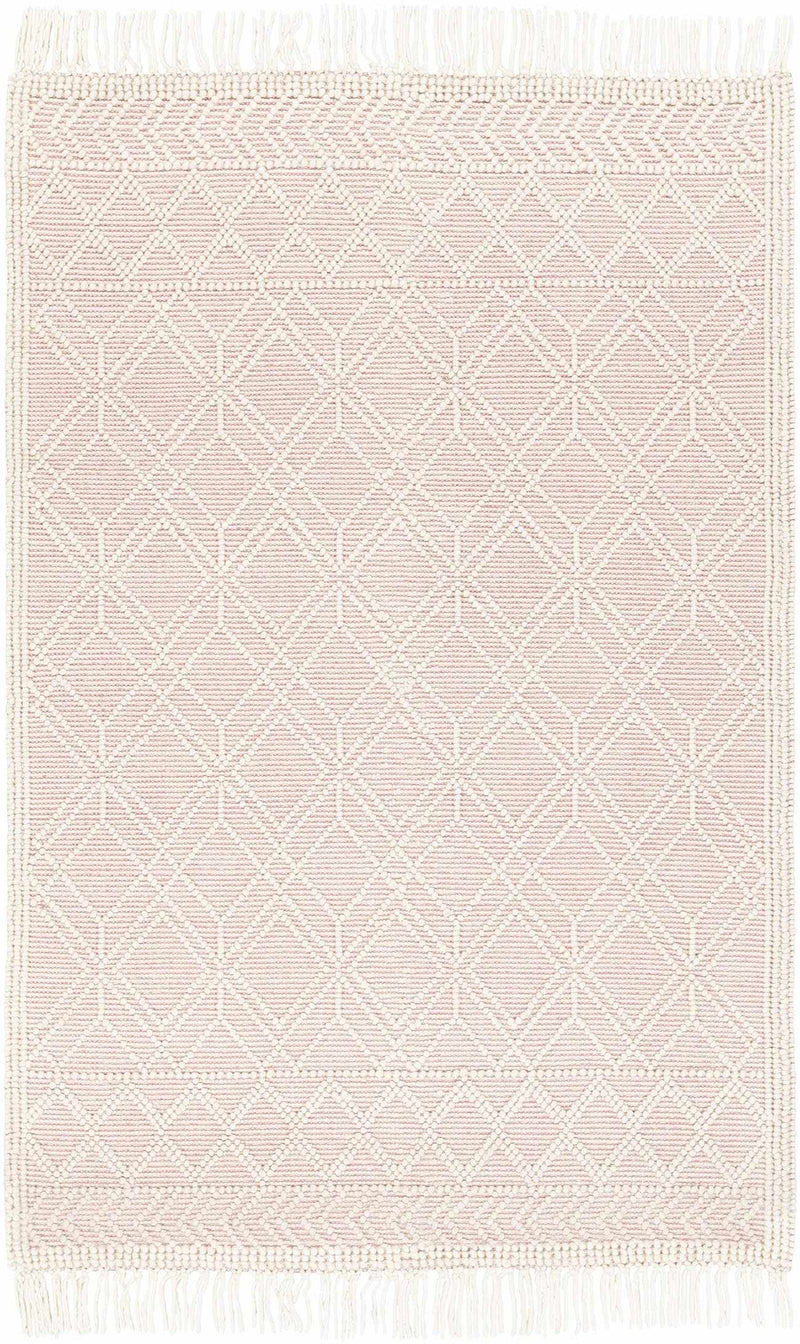 Ramsbury Soft Pink Wool Rug - Clearance