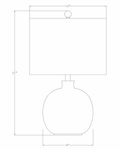 Enetai Glass White Table Lamp