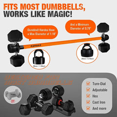 Dumbbell to Barbell Converter Weightlifting Bar