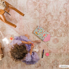 Snead Pink Floral Rug