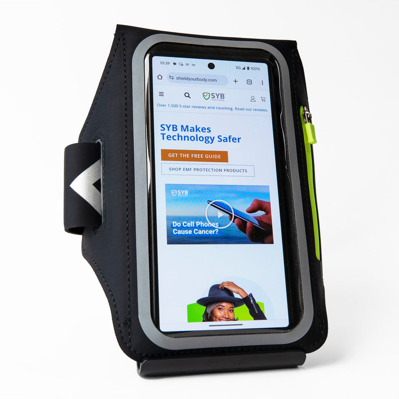 SYB Arm Band Pouch Deluxe | EMF Shielding Phone Armband for Workouts