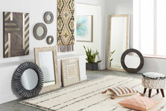 Matagami Beige Hand Woven Stool - Clearance