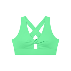 Loki & Ivy Women's Twist Front V-Neck Sports Bra