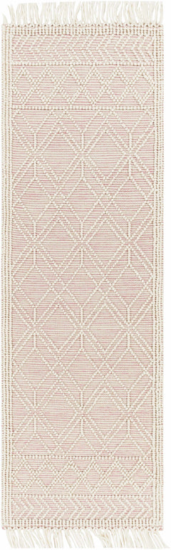 Ramsbury Soft Pink Wool Rug - Clearance