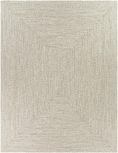 Beige Braided Faux Jute Rug