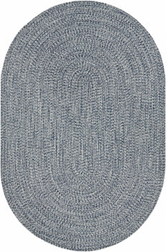 Blue Braided Faux Jute Rug