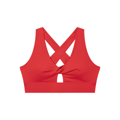 Loki & Ivy Women's Twist Front V-Neck Sports Bra