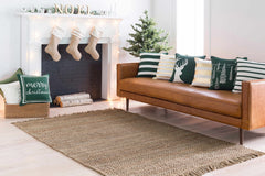 Hovland Hand Woven Natural Jute Rag Rug - Clearance