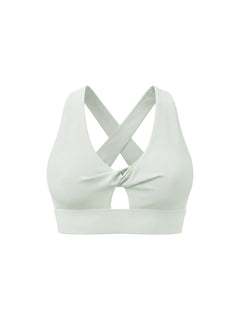 Loki & Ivy Women's Twist Front V-Neck Sports Bra