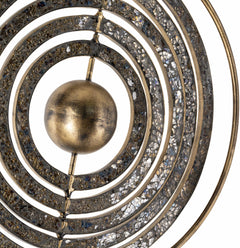 Linntown Antique Gold Circular Metal Sculpture - Clearance