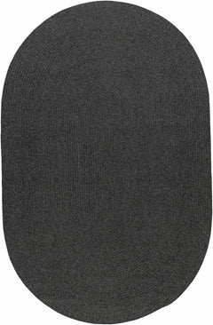 Black Braided Faux Jute Rug