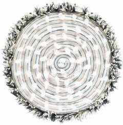 Matagami Beige Hand Woven Stool - Clearance
