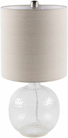 Enetai Glass White Table Lamp