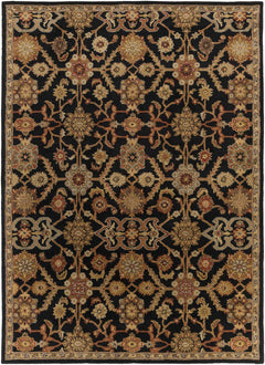 Salix Hand Tufted Black Wool Rug