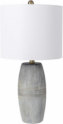 Mabayo Ribbed White Ceramic Table Lamp
